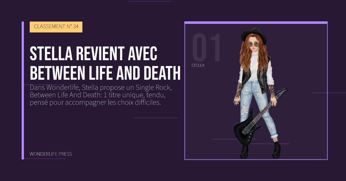 Wonderlife Press: Stella revient avec Between Life And Death. portrait des artistes. CLASSEMENT N° 34.