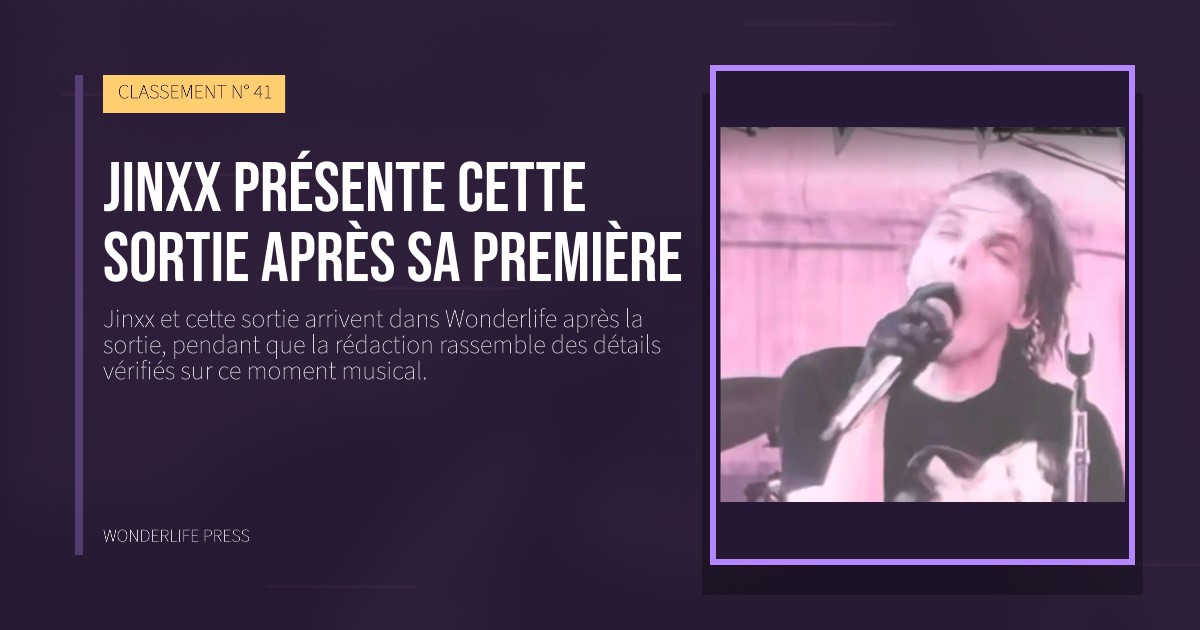 Wonderlife Press: Jinxx présente cette sortie après sa première. pochette de la sortie. CLASSEMENT N° 41.
