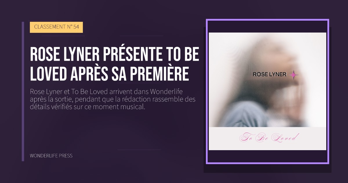 Wonderlife Press: Rose Lyner présente To Be Loved après sa première. pochette de la sortie. CLASSEMENT N° 54.