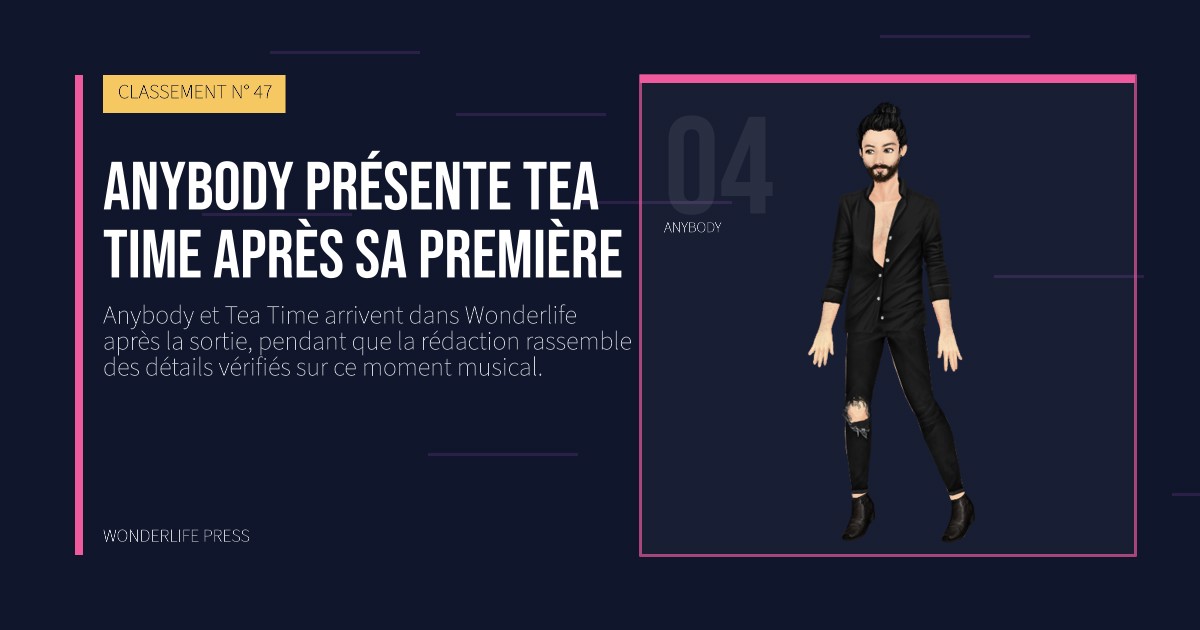 Wonderlife Press: Anybody présente Tea Time après sa première. portrait des artistes. CLASSEMENT N° 47.