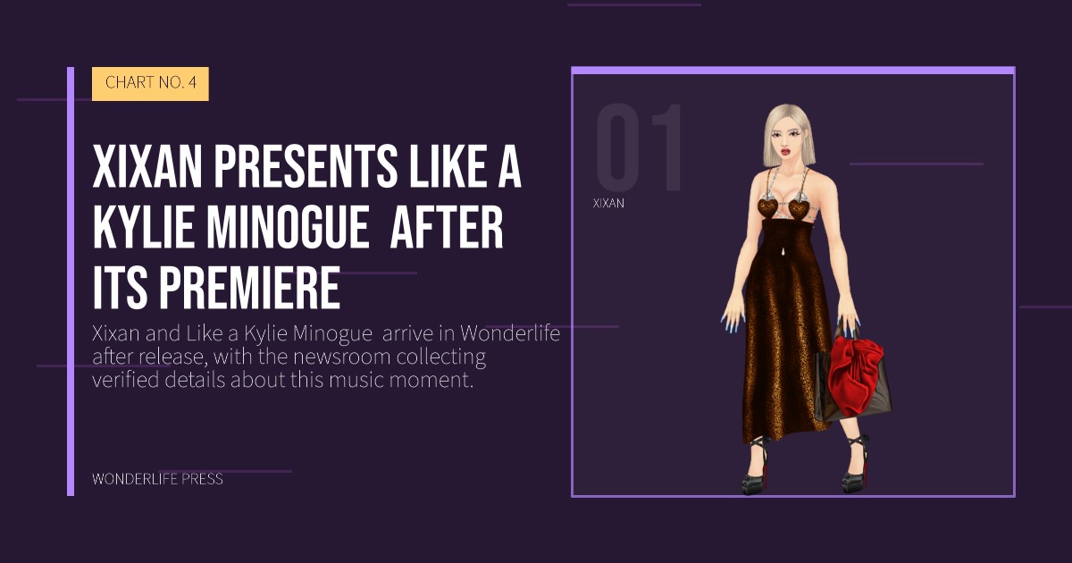 Wonderlife Press: Xixan presents Like a Kylie Minogue  after its premiere. artist portrait. CHART NO. 4.