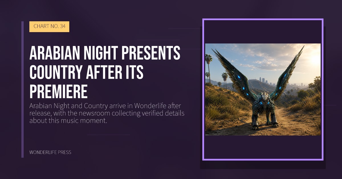Wonderlife Press: Arabian Night presents Country after its premiere. release artwork. CHART NO. 34.
