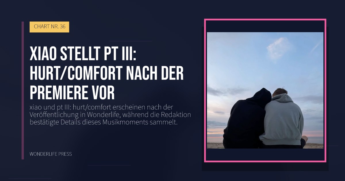 Wonderlife Press: xiao stellt pt III: hurt/comfort nach der Premiere vor. Veröffentlichungscover. CHART NR. 36.