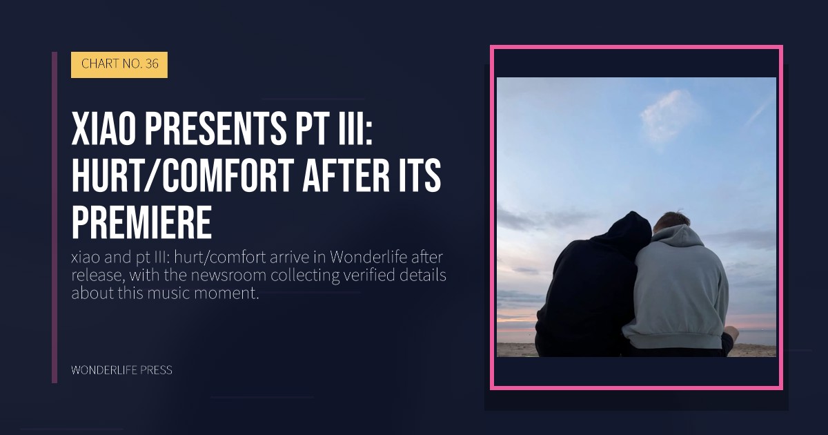 Wonderlife Press: xiao presents pt III: hurt/comfort after its premiere. release artwork. CHART NO. 36.