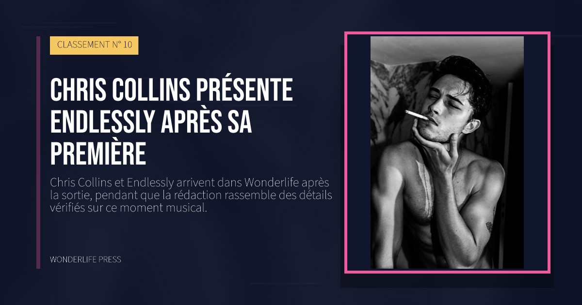 Wonderlife Press: Chris Collins présente Endlessly après sa première. pochette de la sortie. CLASSEMENT N° 10.