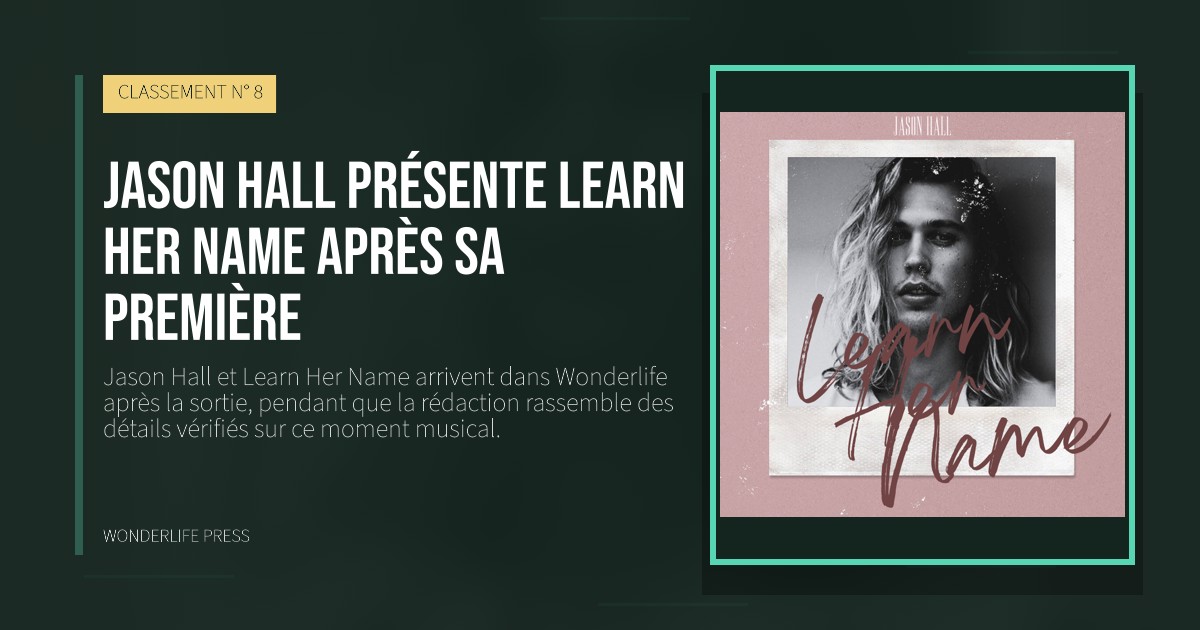 Wonderlife Press: Jason Hall présente Learn Her Name après sa première. pochette de la sortie. CLASSEMENT N° 8.