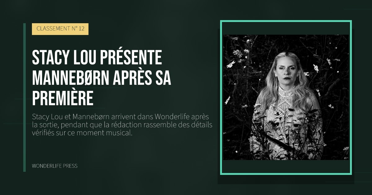 Wonderlife Press: Stacy Lou présente Mannebørn après sa première. pochette de la sortie. CLASSEMENT N° 12.