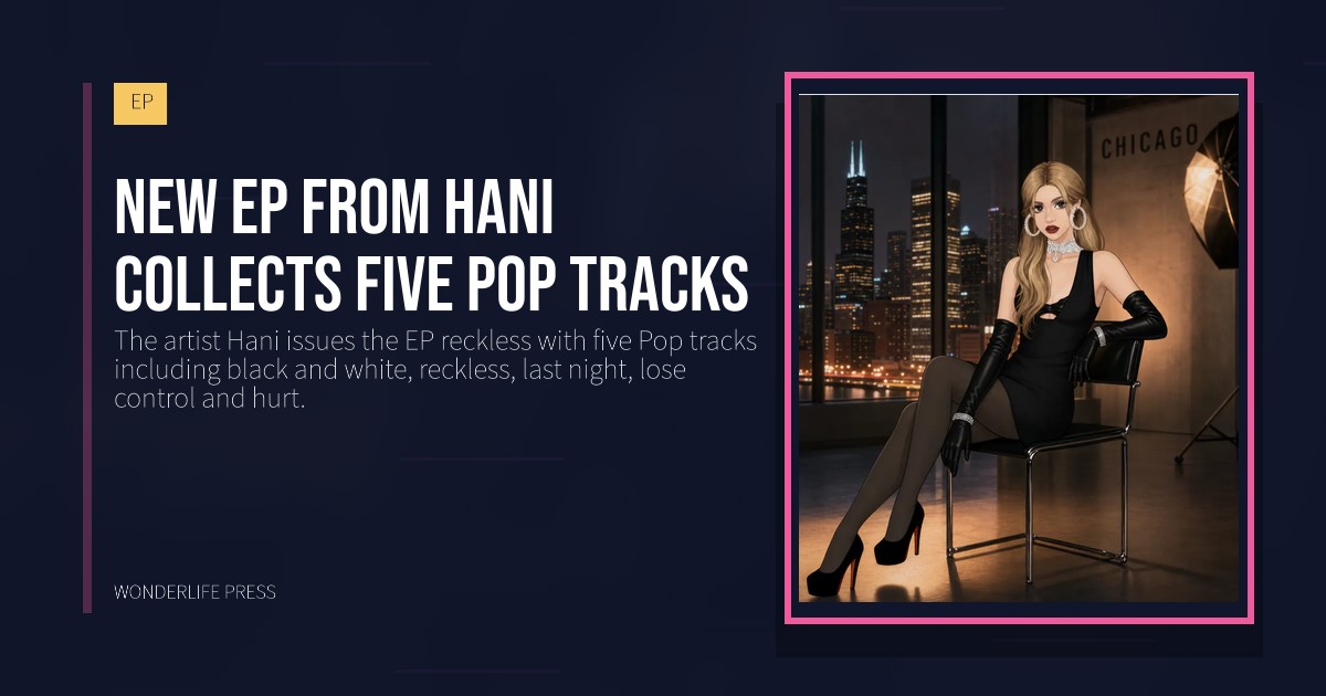 Wonderlife Press: New EP from Hani collects five Pop tracks. release artwork. EP.