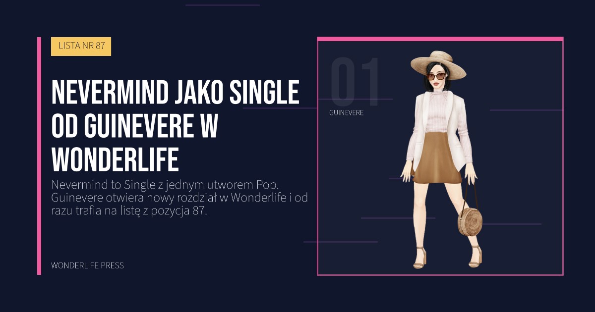 Wonderlife Press: Nevermind jako Single od Guinevere w Wonderlife. portret artystów. LISTA NR 87.