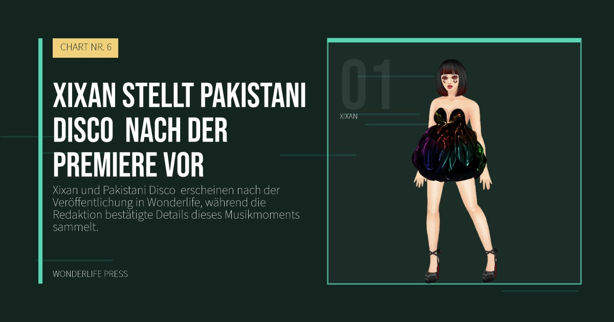 Wonderlife Press: Xixan stellt Pakistani Disco  nach der Premiere vor. Künstlerporträt. CHART NR. 6.