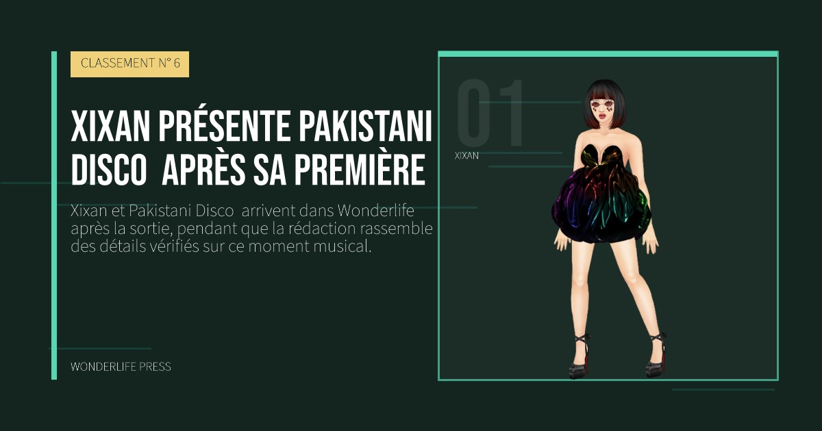 Wonderlife Press: Xixan présente Pakistani Disco  après sa première. portrait des artistes. CLASSEMENT N° 6.