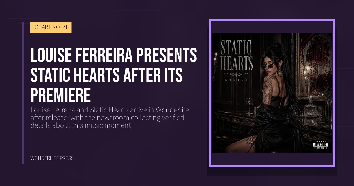 Wonderlife Press: Louise Ferreira presents Static Hearts after its premiere. release artwork. CHART NO. 21.