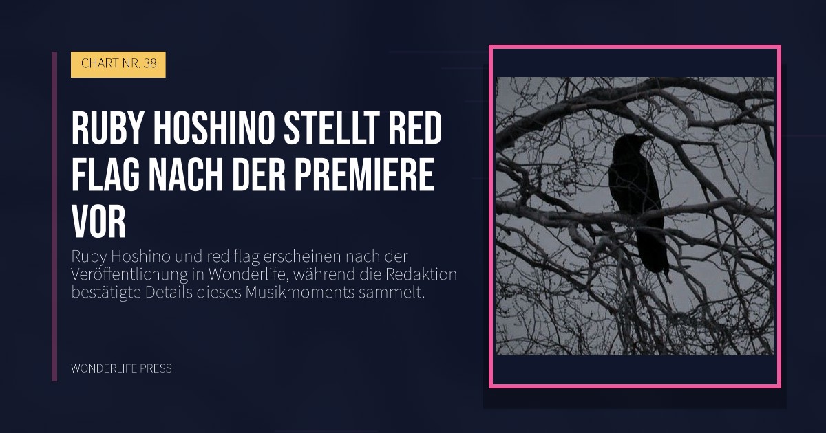 Wonderlife Press: Ruby Hoshino stellt red flag nach der Premiere vor. Veröffentlichungscover. CHART NR. 38.