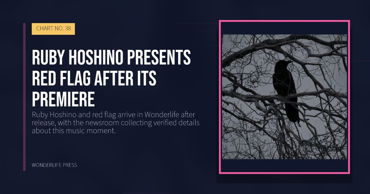 Wonderlife Press: Ruby Hoshino presents red flag after its premiere. release artwork. CHART NO. 38.