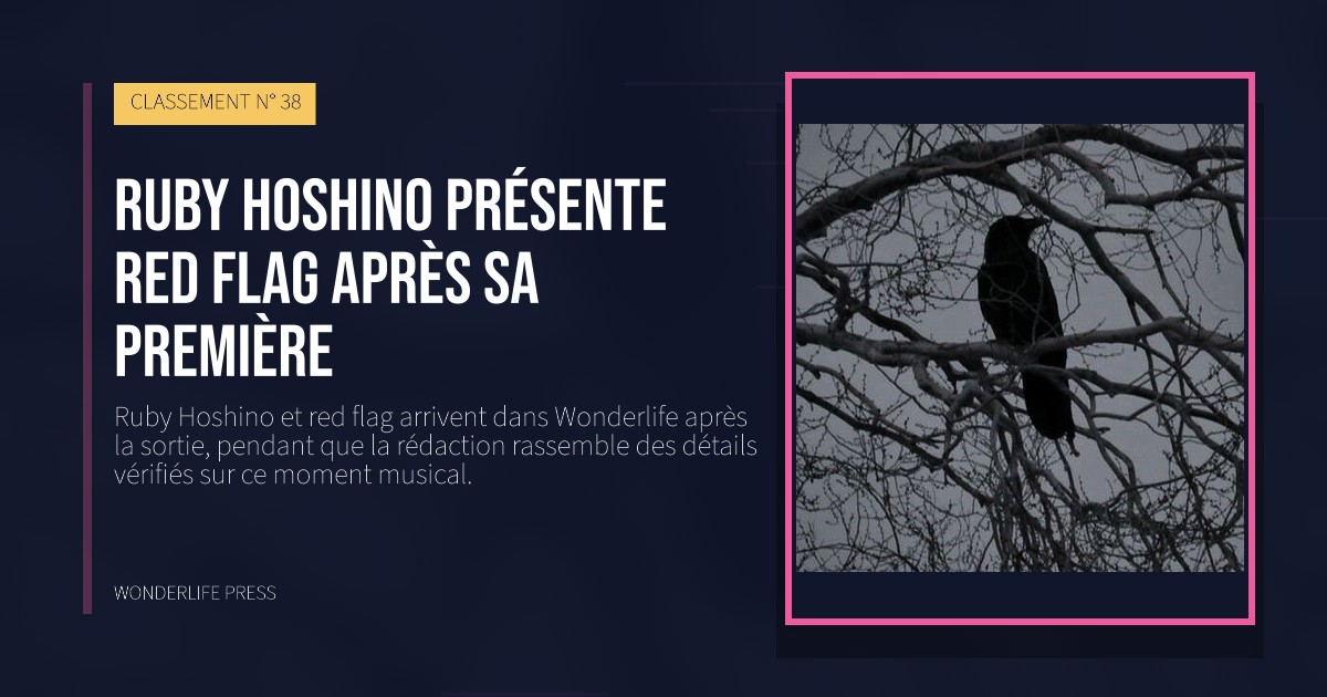 Wonderlife Press: Ruby Hoshino présente red flag après sa première. pochette de la sortie. CLASSEMENT N° 38.
