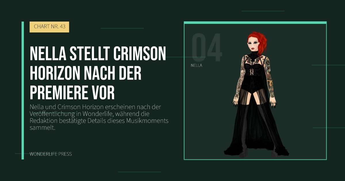 Wonderlife Press: Nella stellt Crimson Horizon nach der Premiere vor. Künstlerporträt. CHART NR. 43.