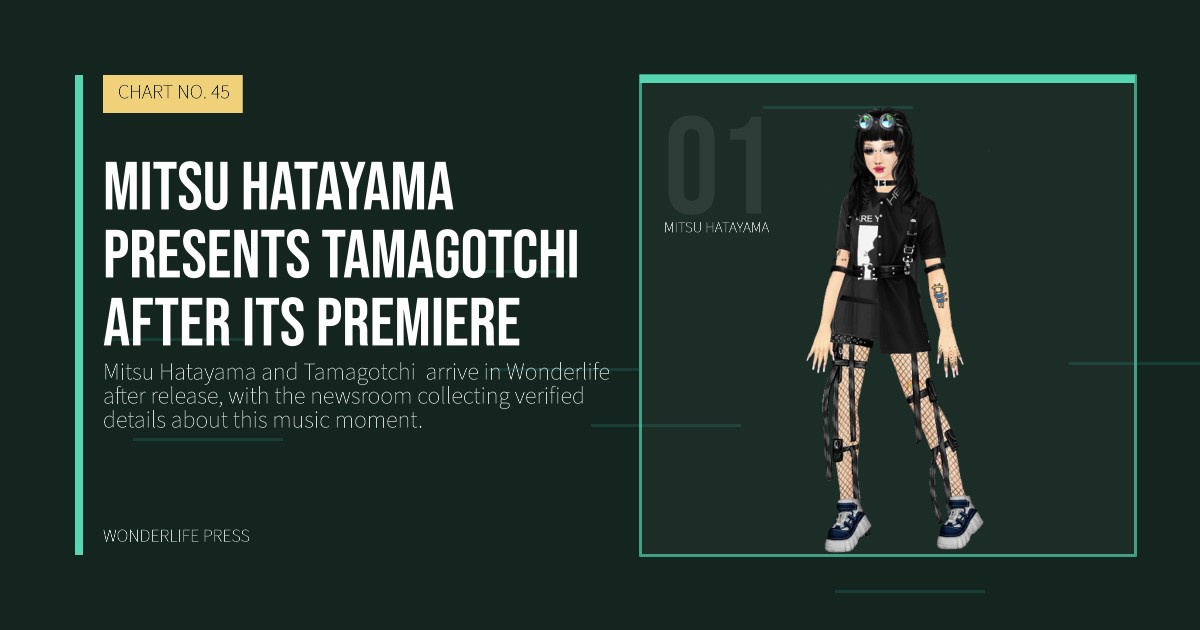 Wonderlife Press: Mitsu Hatayama presents Tamagotchi after its premiere. artist portrait. CHART NO. 45.
