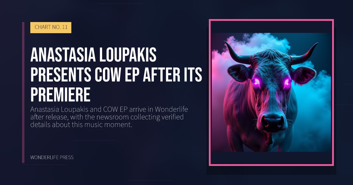 Wonderlife Press: Anastasia Loupakis presents COW EP after its premiere. release artwork. CHART NO. 11.