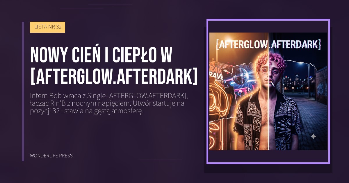 Wonderlife Press: Nowy cień i ciepło w [AFTERGLOW.AFTERDARK]. okładka wydawnictwa. LISTA NR 32.