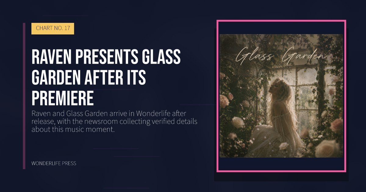 Wonderlife Press: Raven presents Glass Garden after its premiere. release artwork. CHART NO. 17.