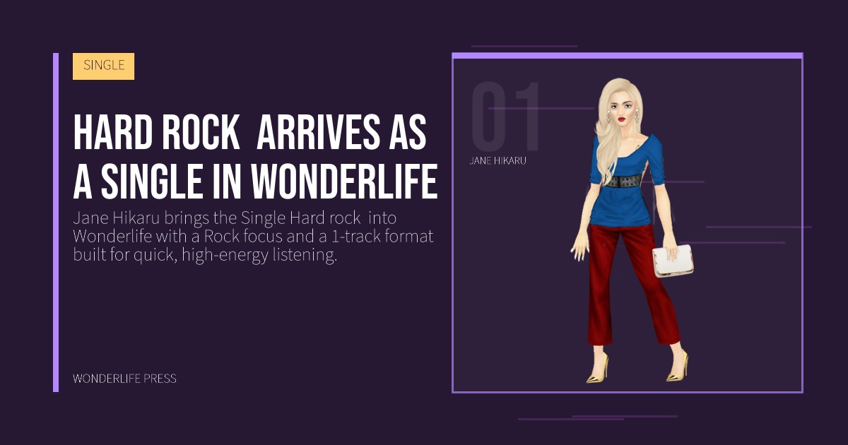 Wonderlife Press: Hard rock  arrives as a Single in Wonderlife. artist portrait. SINGLE.