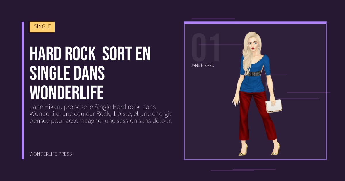 Wonderlife Press: Hard rock sort en Single dans Wonderlife. portrait des artistes. SINGLE.