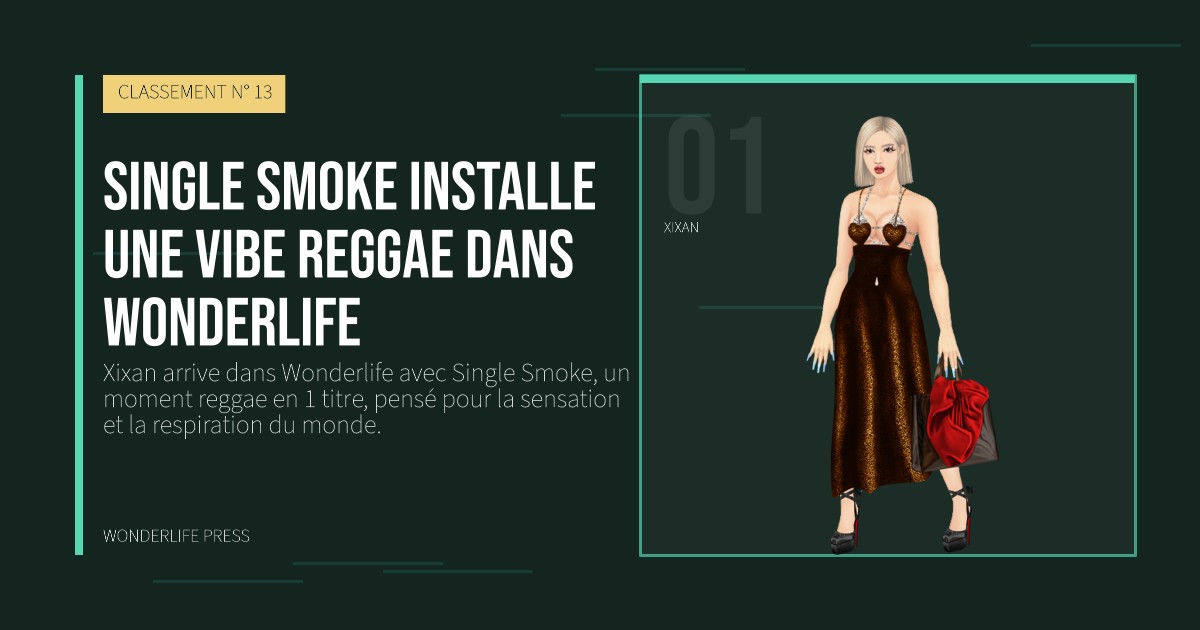 Wonderlife Press: Single Smoke installe une vibe reggae dans Wonderlife. portrait des artistes. CLASSEMENT N° 13.