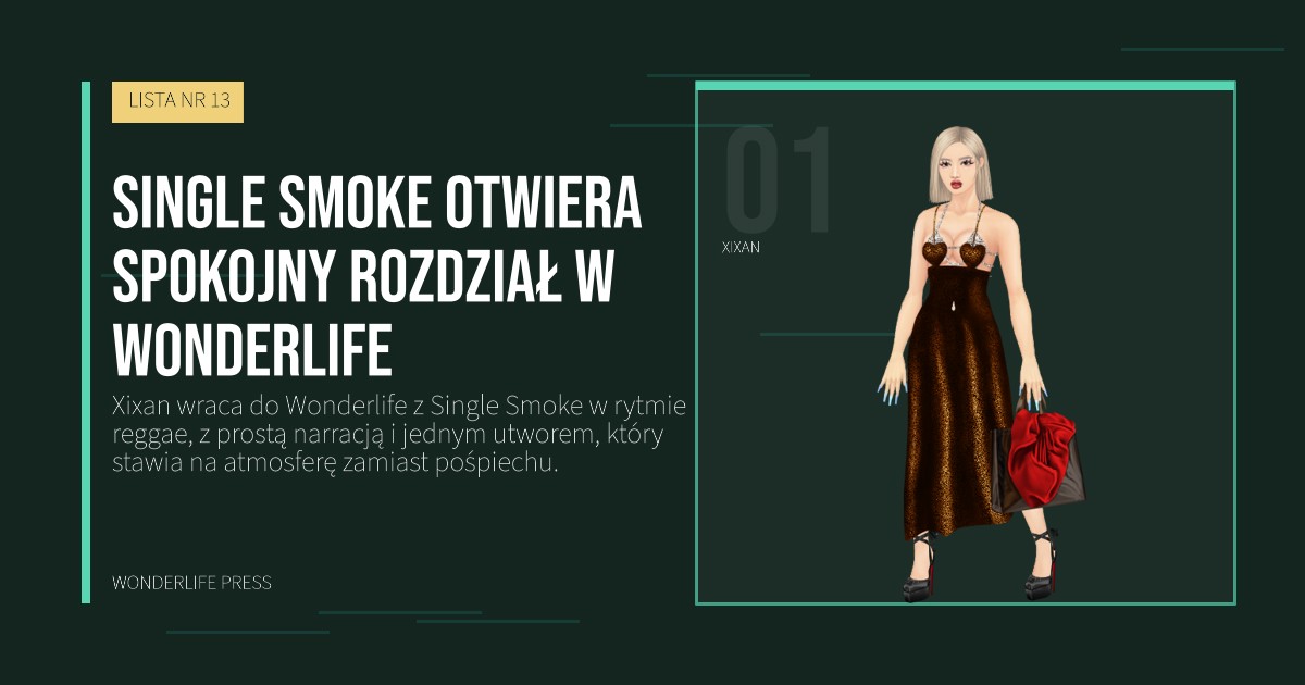Wonderlife Press: Single Smoke otwiera spokojny rozdział w Wonderlife. portret artystów. LISTA NR 13.