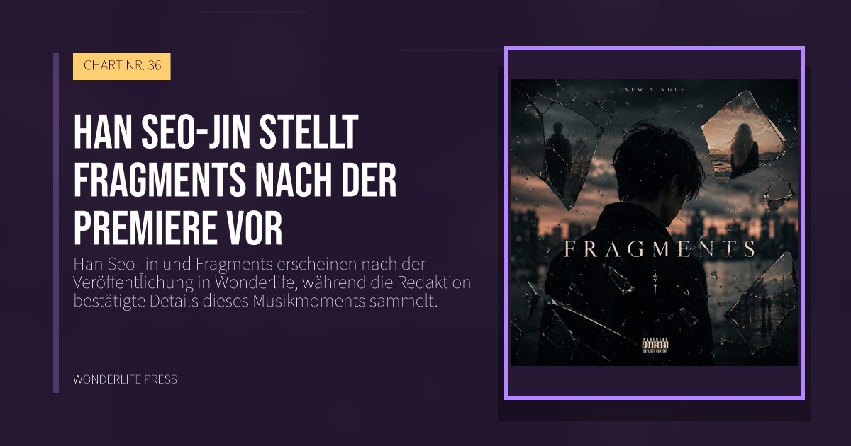 Wonderlife Press: Han Seo-jin stellt Fragments nach der Premiere vor. Veröffentlichungscover. CHART NR. 36.