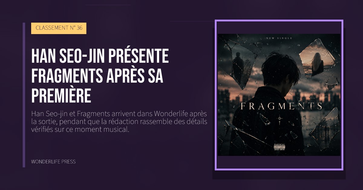 Wonderlife Press: Han Seo-jin présente Fragments après sa première. pochette de la sortie. CLASSEMENT N° 36.