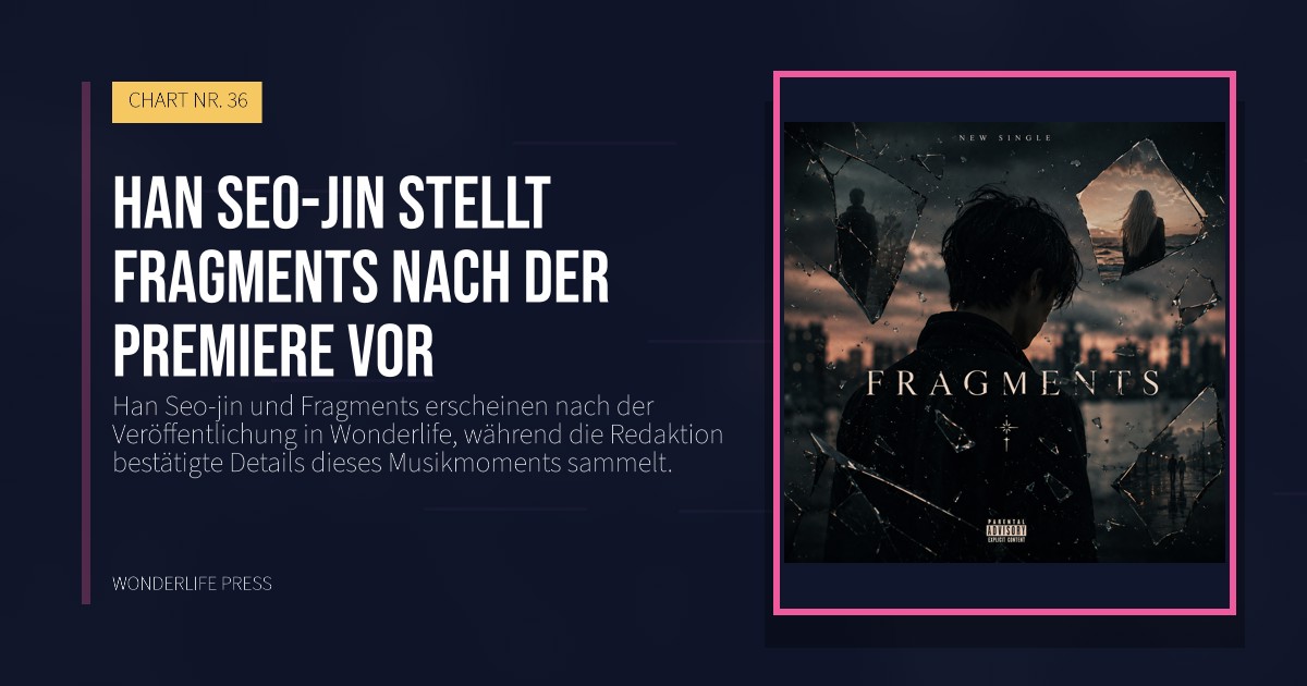 Wonderlife Press: Han Seo-jin stellt Fragments nach der Premiere vor. Veröffentlichungscover. CHART NR. 36.