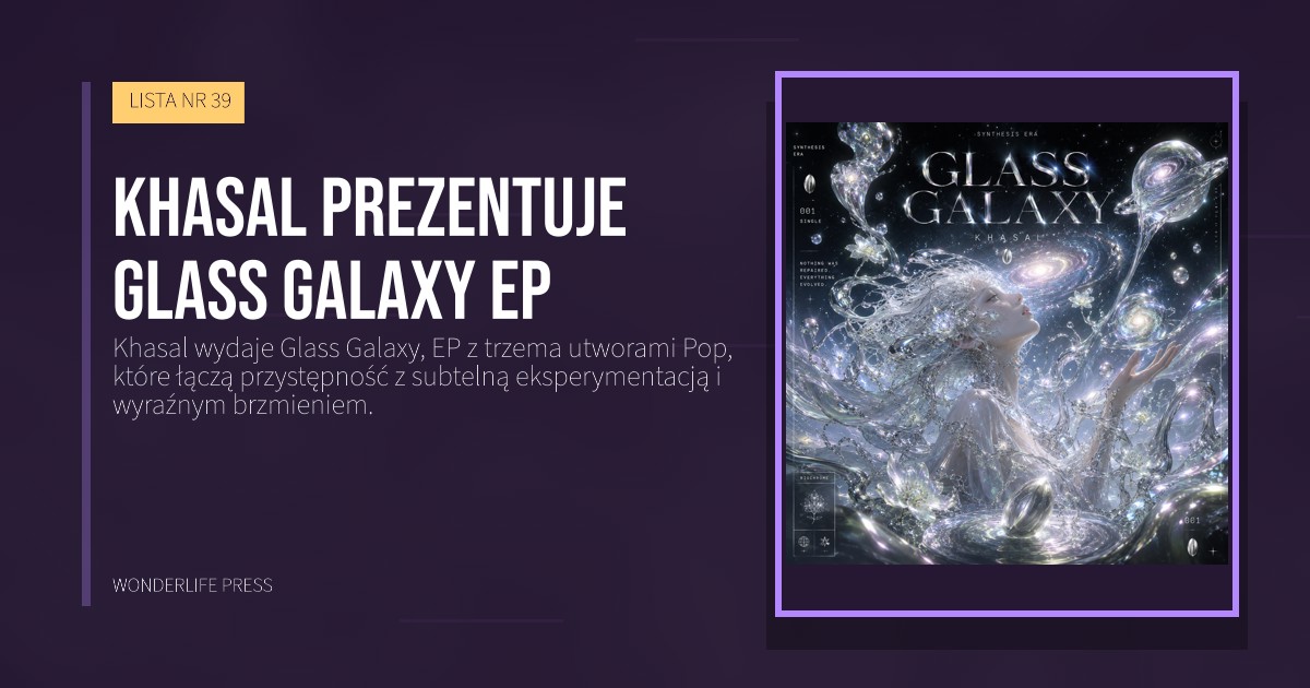 Wonderlife Press: Khasal prezentuje Glass Galaxy EP. okładka wydawnictwa. LISTA NR 39.