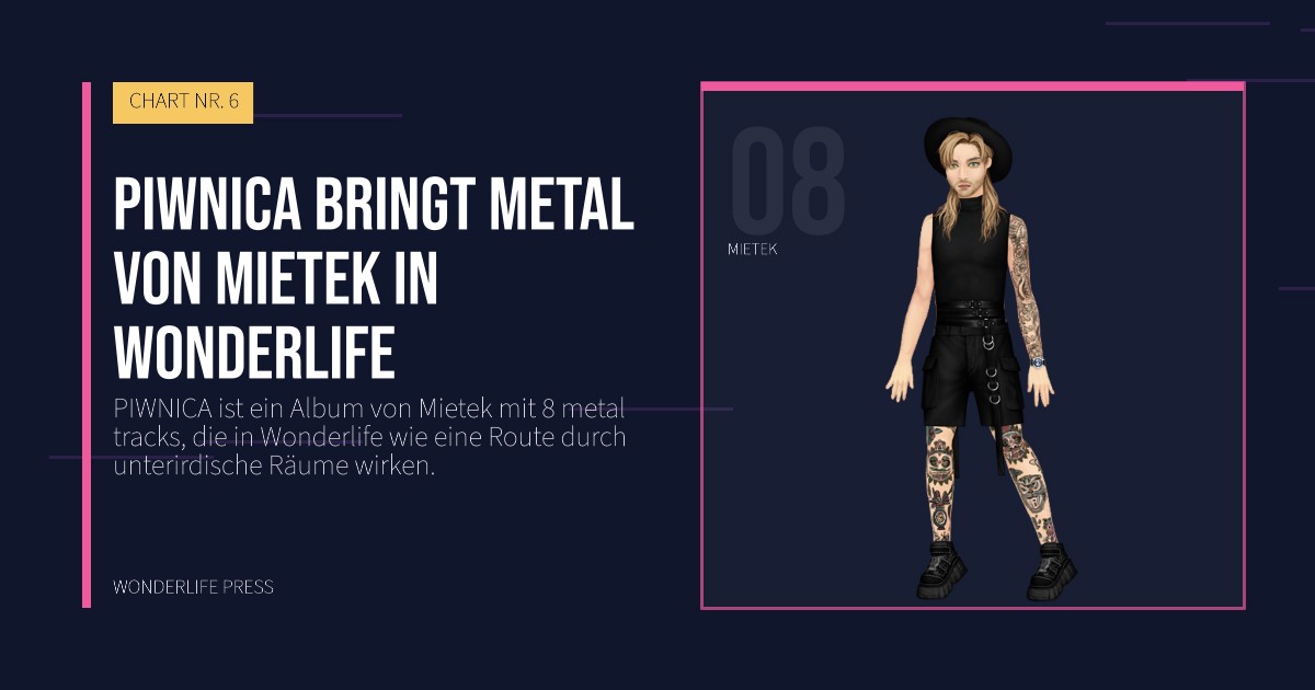 Wonderlife Press: PIWNICA bringt metal von Mietek in Wonderlife. Künstlerporträt. CHART NR. 6.