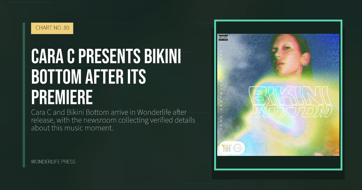 Wonderlife Press: Cara C presents Bikini Bottom after its premiere. release artwork. CHART NO. 80.