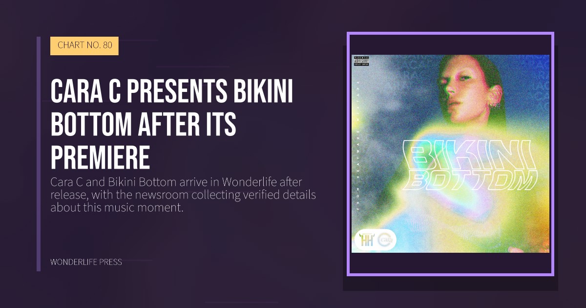 Wonderlife Press: Cara C presents Bikini Bottom after its premiere. release artwork. CHART NO. 80.