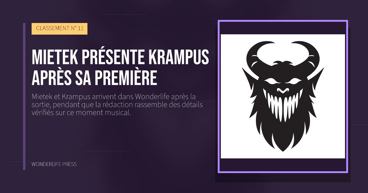 Wonderlife Press: Mietek présente Krampus après sa première. pochette de la sortie. CLASSEMENT N° 11.
