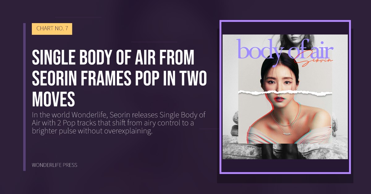 Wonderlife Press: Single Body of Air from Seorin frames Pop in two moves. release artwork. CHART NO. 7.
