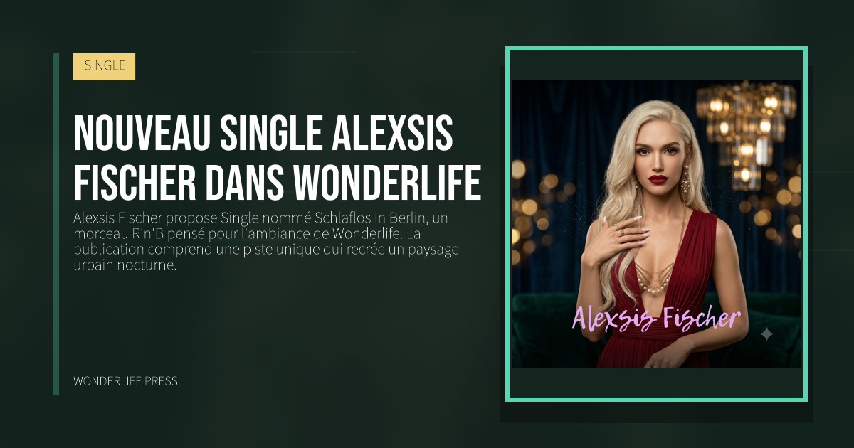 Wonderlife Press: Nouveau single Alexsis Fischer dans Wonderlife. pochette de la sortie. SINGLE.