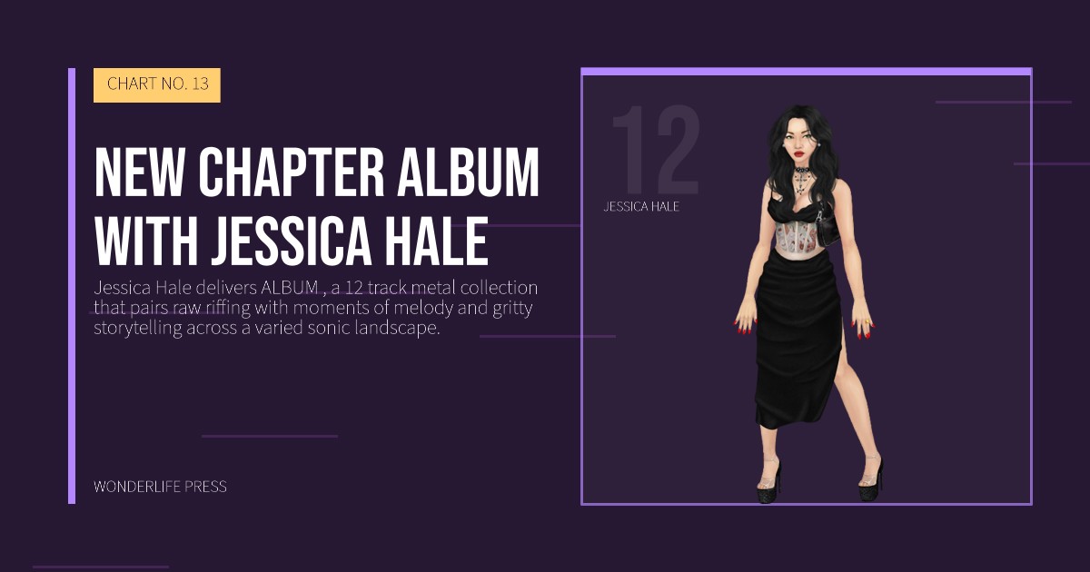 Wonderlife Press: new chapter ALBUM  with Jessica Hale. artist portrait. CHART NO. 13.