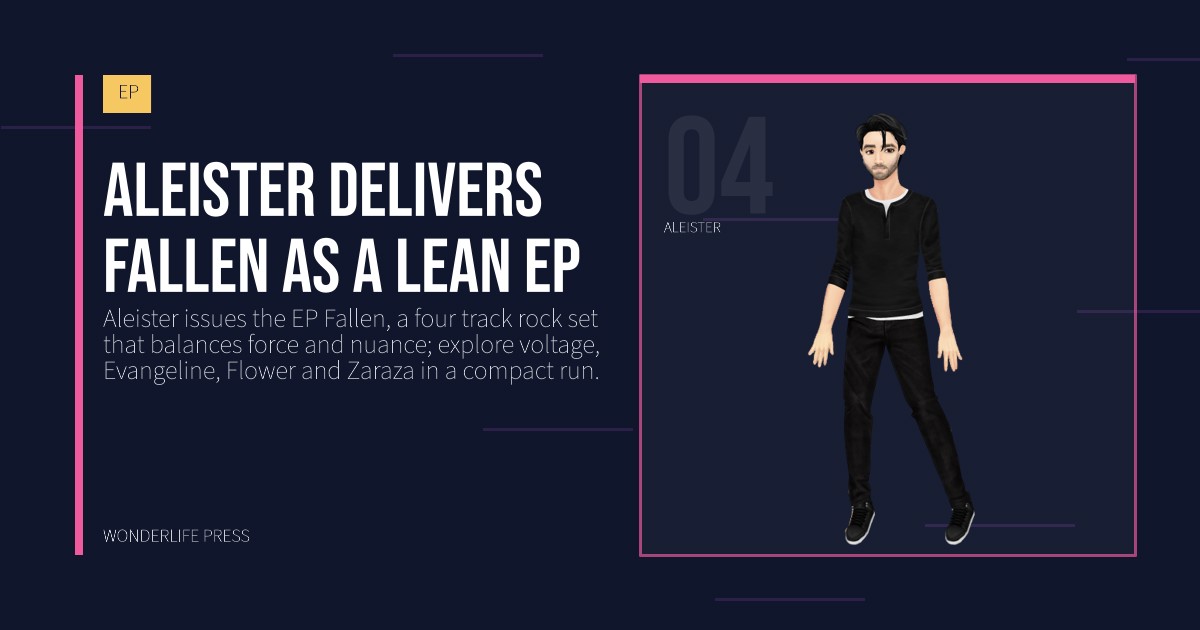 Wonderlife Press: Aleister delivers Fallen as a lean EP. artist portrait. EP.