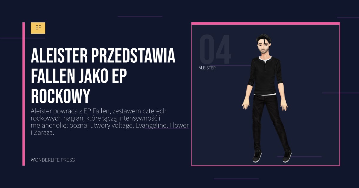 Wonderlife Press: Aleister przedstawia Fallen jako EP rockowy. portret artystów. EP.