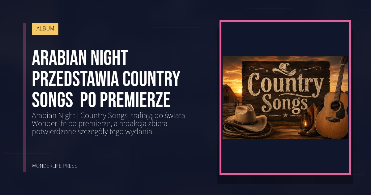 Wonderlife Press: Arabian Night przedstawia Country Songs  po premierze. okładka wydawnictwa. ALBUM.