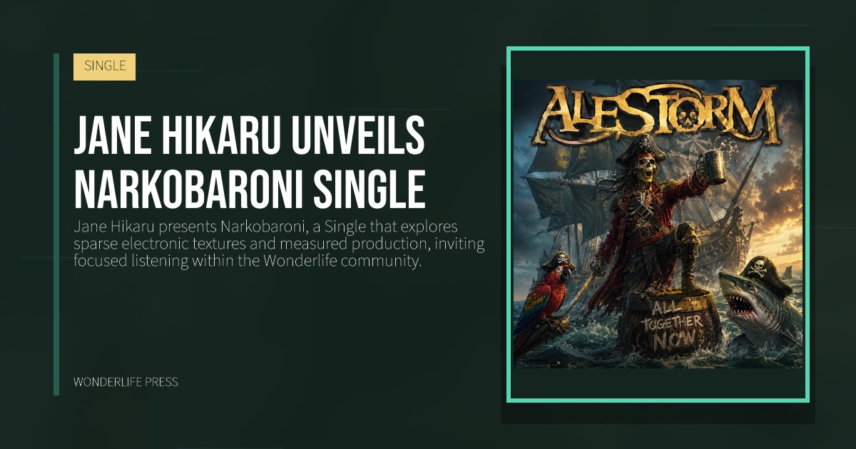 Wonderlife Press: Jane Hikaru unveils Narkobaroni single. release artwork. SINGLE.