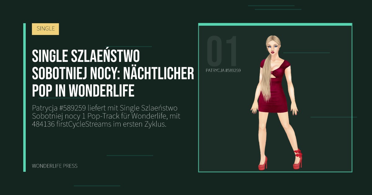 Wonderlife Press: Single Szlaeństwo Sobotniej nocy: nächtlicher Pop in Wonderlife. Künstlerporträt. SINGLE.