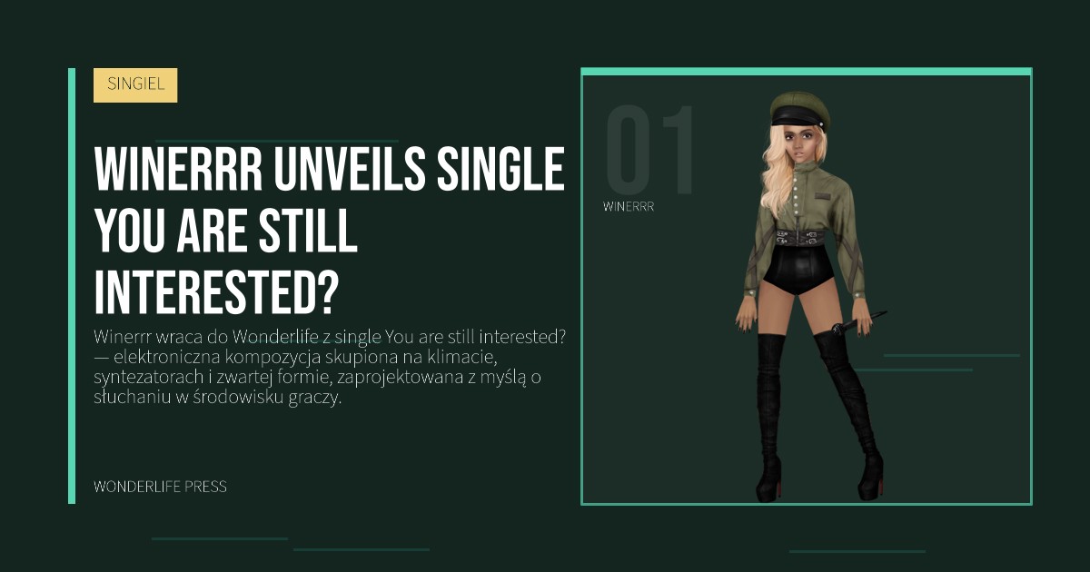 Wonderlife Press: Winerrr unveils single You are still interested?. portret artystów. SINGIEL.
