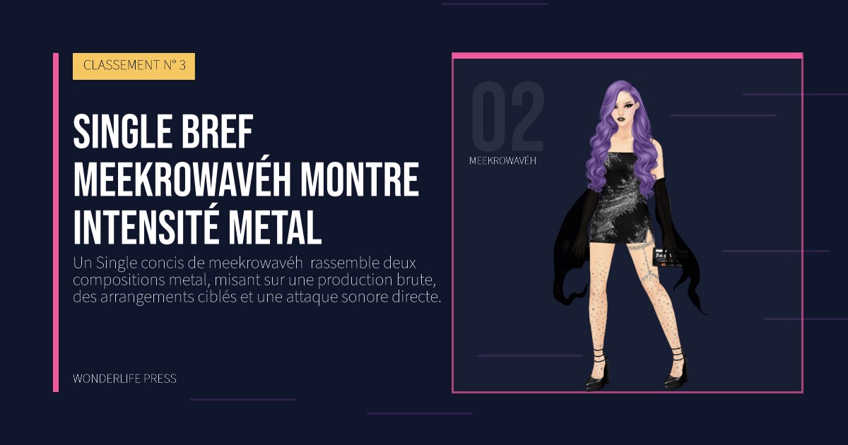 Wonderlife Press: Single bref meekrowavéh montre intensité metal. portrait des artistes. CLASSEMENT N° 3.