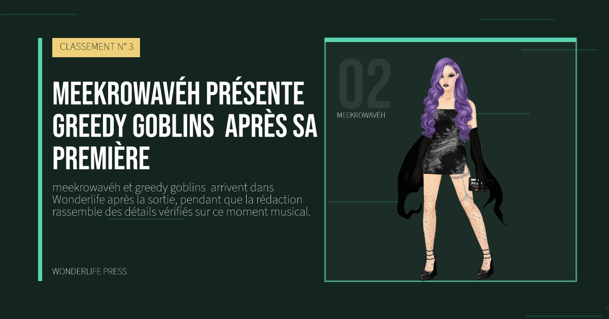 Wonderlife Press: meekrowavéh présente greedy goblins après sa première. portrait des artistes. CLASSEMENT N° 3.
