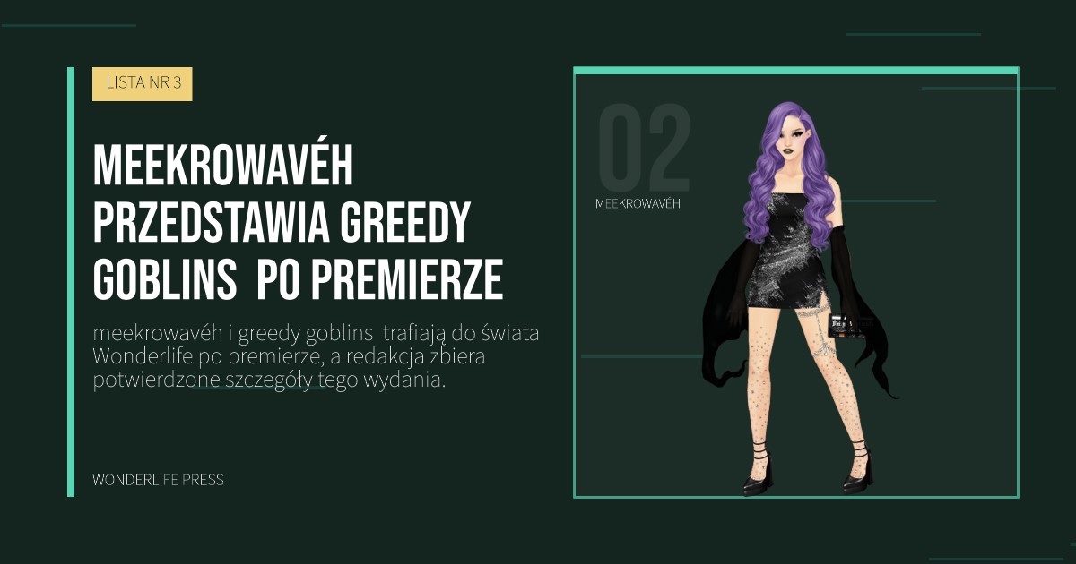 Wonderlife Press: meekrowavéh przedstawia greedy goblins  po premierze. portret artystów. LISTA NR 3.