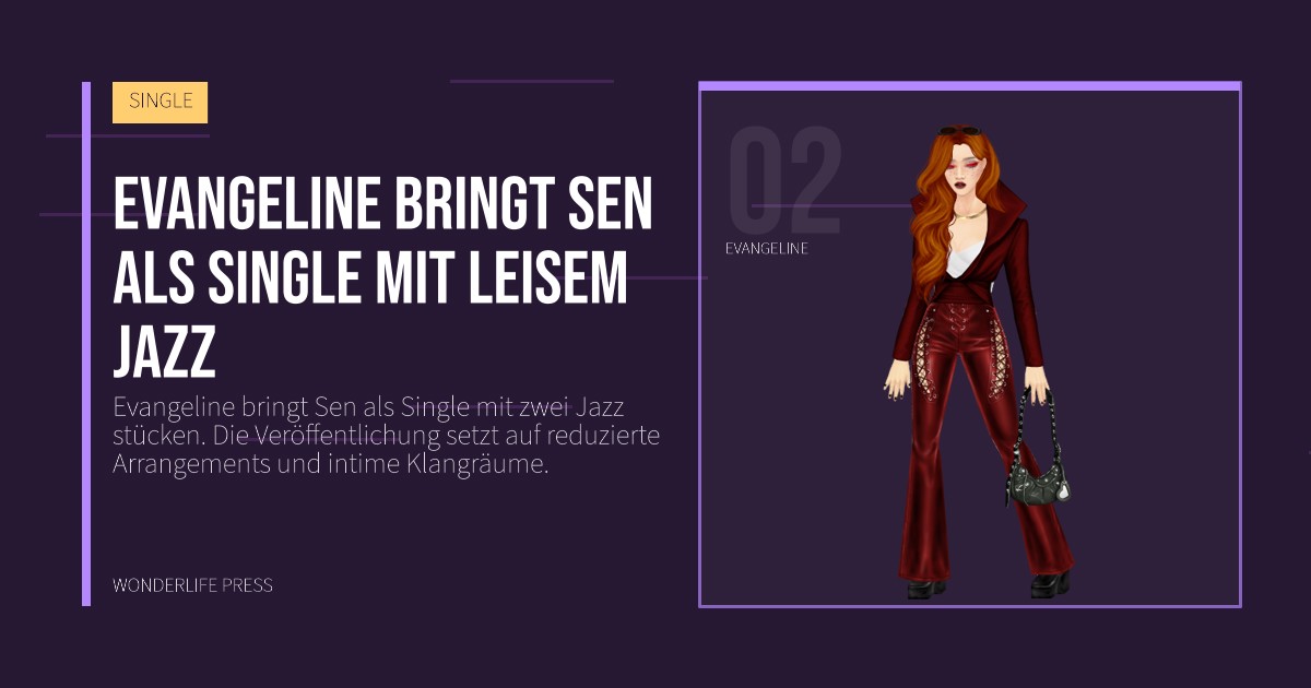Wonderlife Press: Evangeline bringt Sen als Single mit leisem jazz. Künstlerporträt. SINGLE.