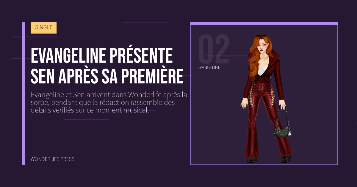 Wonderlife Press: Evangeline présente Sen après sa première. portrait des artistes. SINGLE.